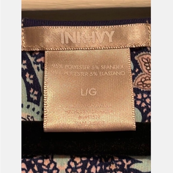 NWT! Sz L Ink & Ivy Super Soft Navy Blue Tee Knit Top - Picture 5 of 6